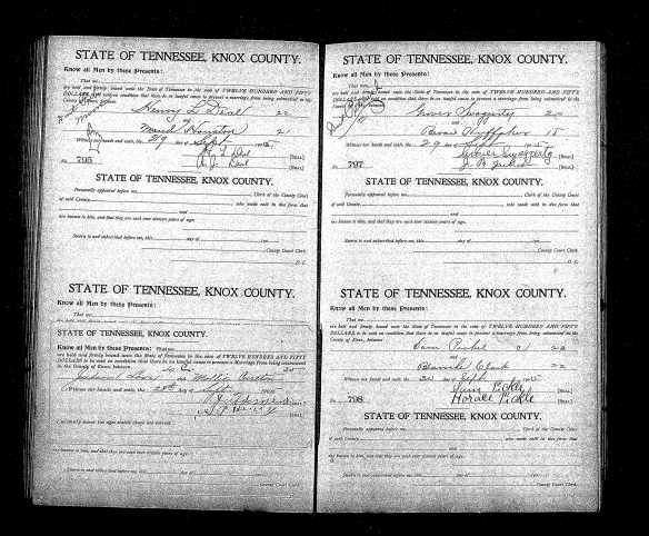 Mollie Cureton and Joshua Love marriage 1905