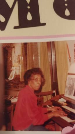 Lillian playing organ