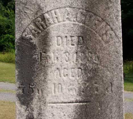 sarah hart goens headstone